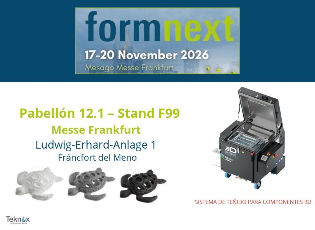 ¡Ven a descubrir el futuro del teñido de piezas impresas en 3D en Formnext 2026!
